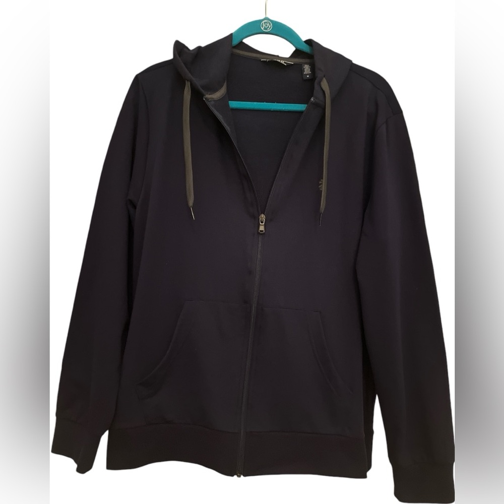 Izod men’s zipper front hoodie size M . Excellent condition.  Navy.